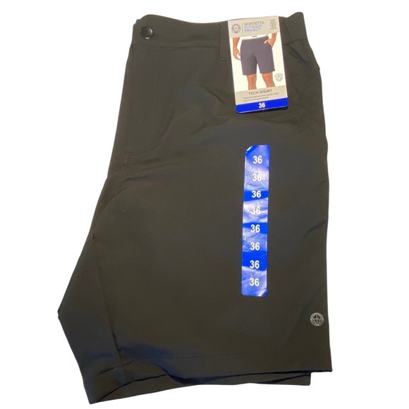 Mondetta Other - Mondetta Outdoor Project Mens Tech Shorts Elastic Waistband Black Size 36 NWT
